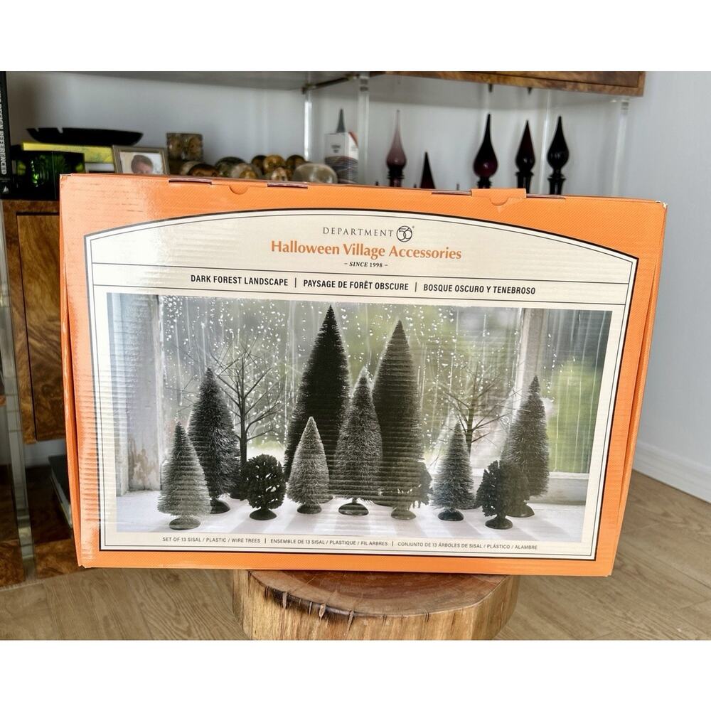 Department 56 Halloween Village Accessories - Dark Forest Landscape Set Of 13
